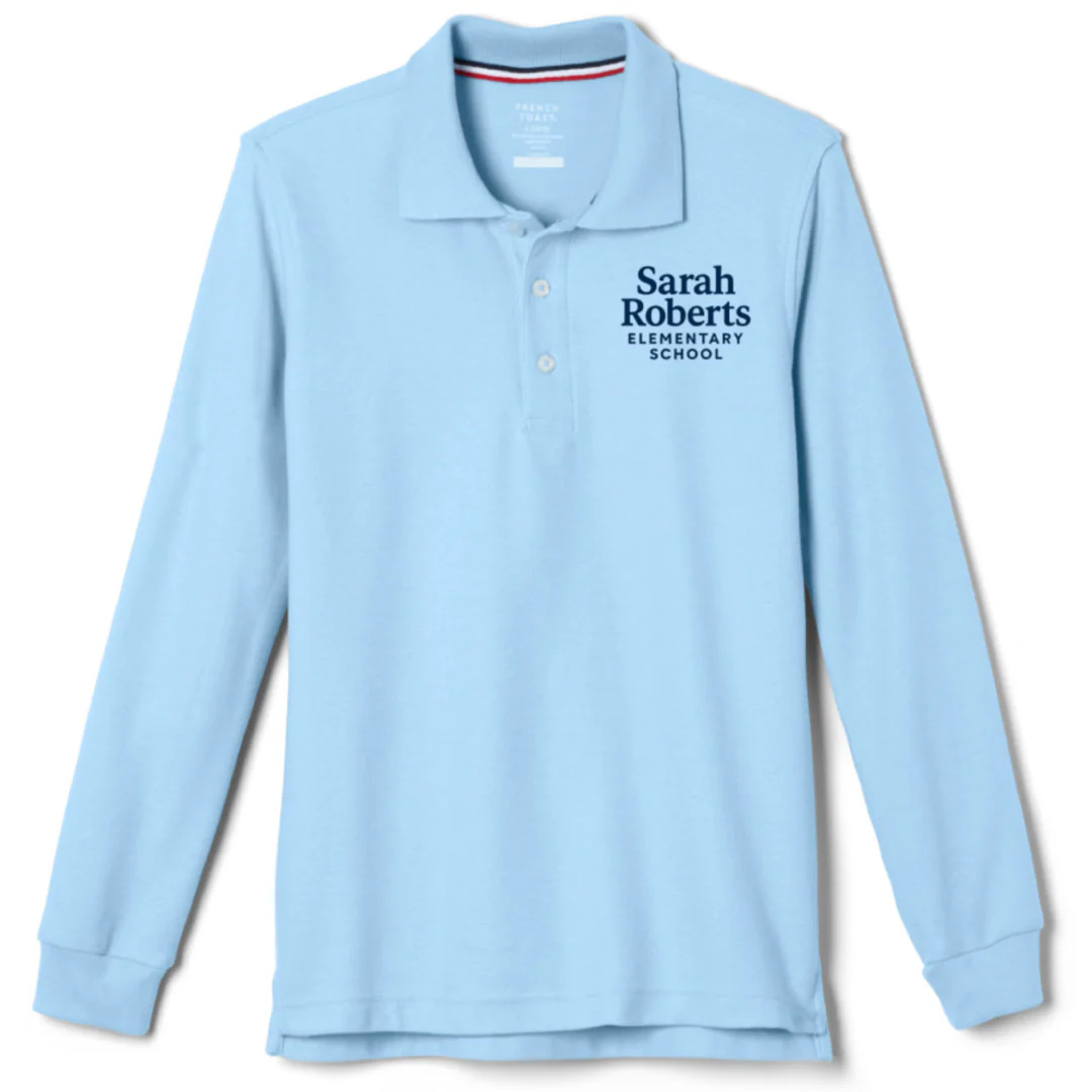 Sarah Robert's - Long Sleeve Light Blue Polo - Adults