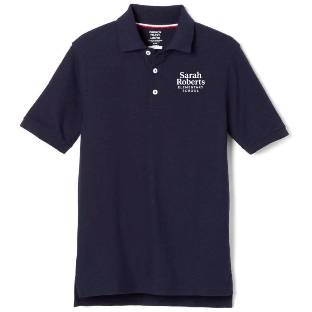 Sarah Robert's  Short Sleeve Navy Polo - Kids