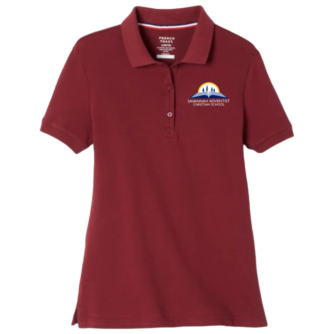 Savannah Adventist - Young Women's Short Sleeve Stretch Piqué Polos - Image 2