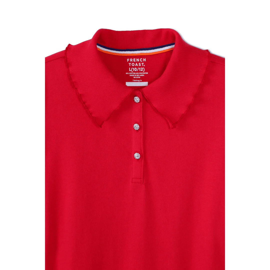 Short Sleeve Jersey Polo w/ Rhinestones - Image 12
