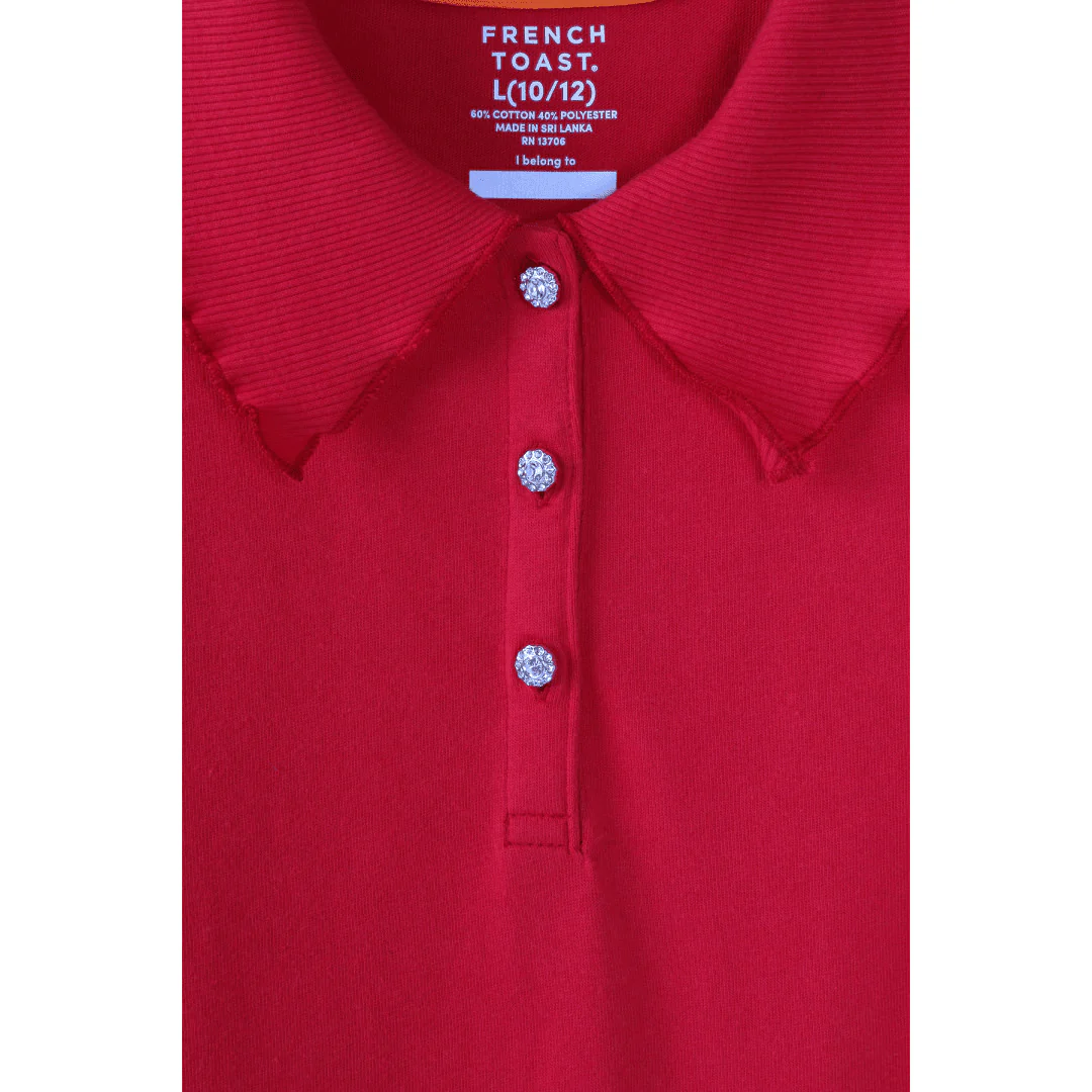 Short Sleeve Jersey Polo w/ Rhinestones - Image 13