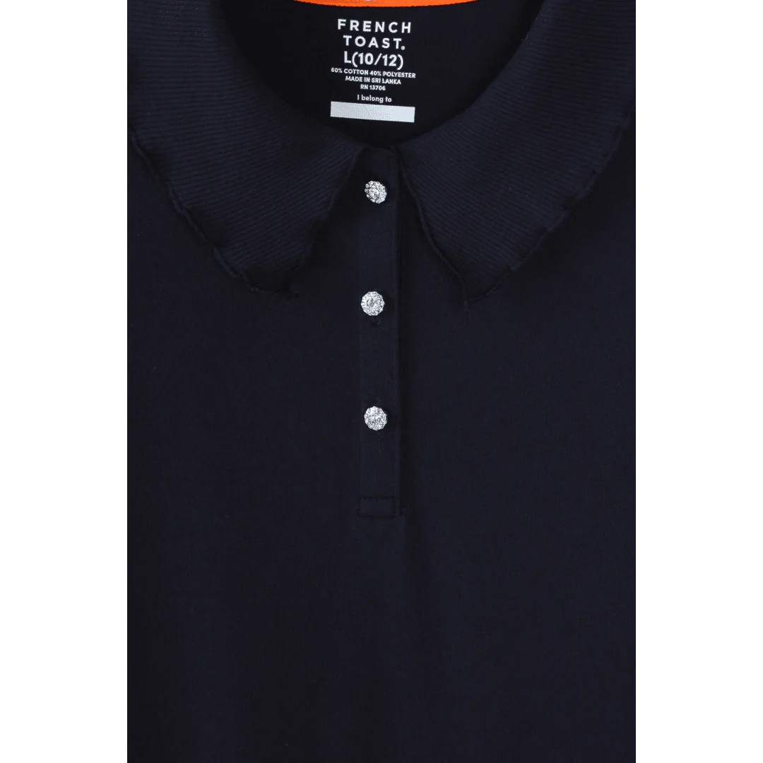 Short Sleeve Jersey Polo w/ Rhinestones - Image 8