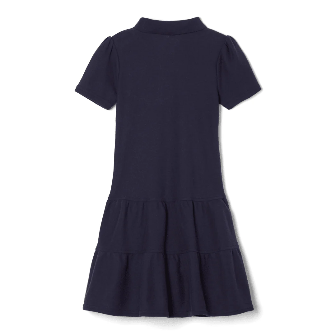 Short Sleeve Ruffle Piqué Polo Dress - Image 3