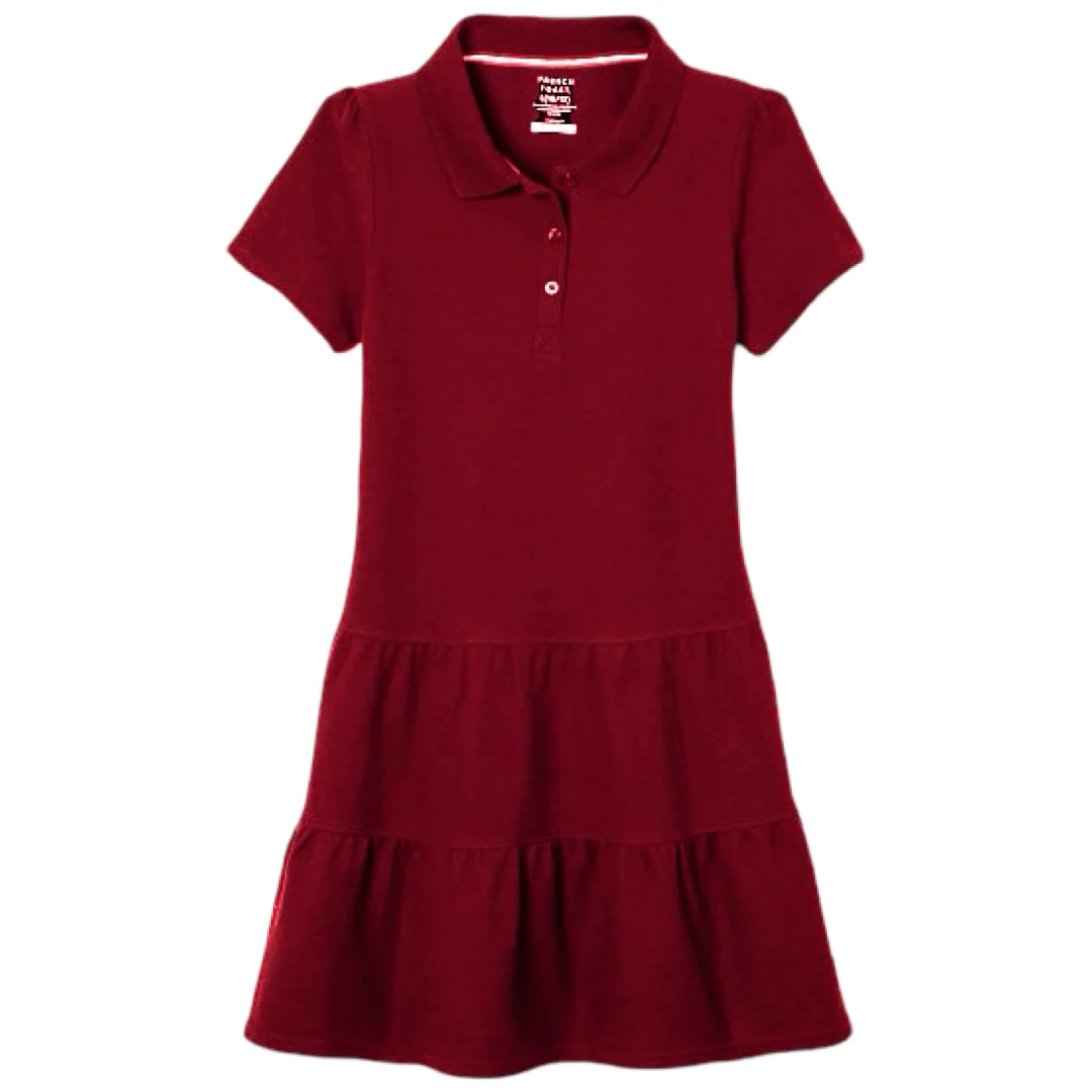 Short Sleeve Ruffle Piqué Polo Dress - Image 4