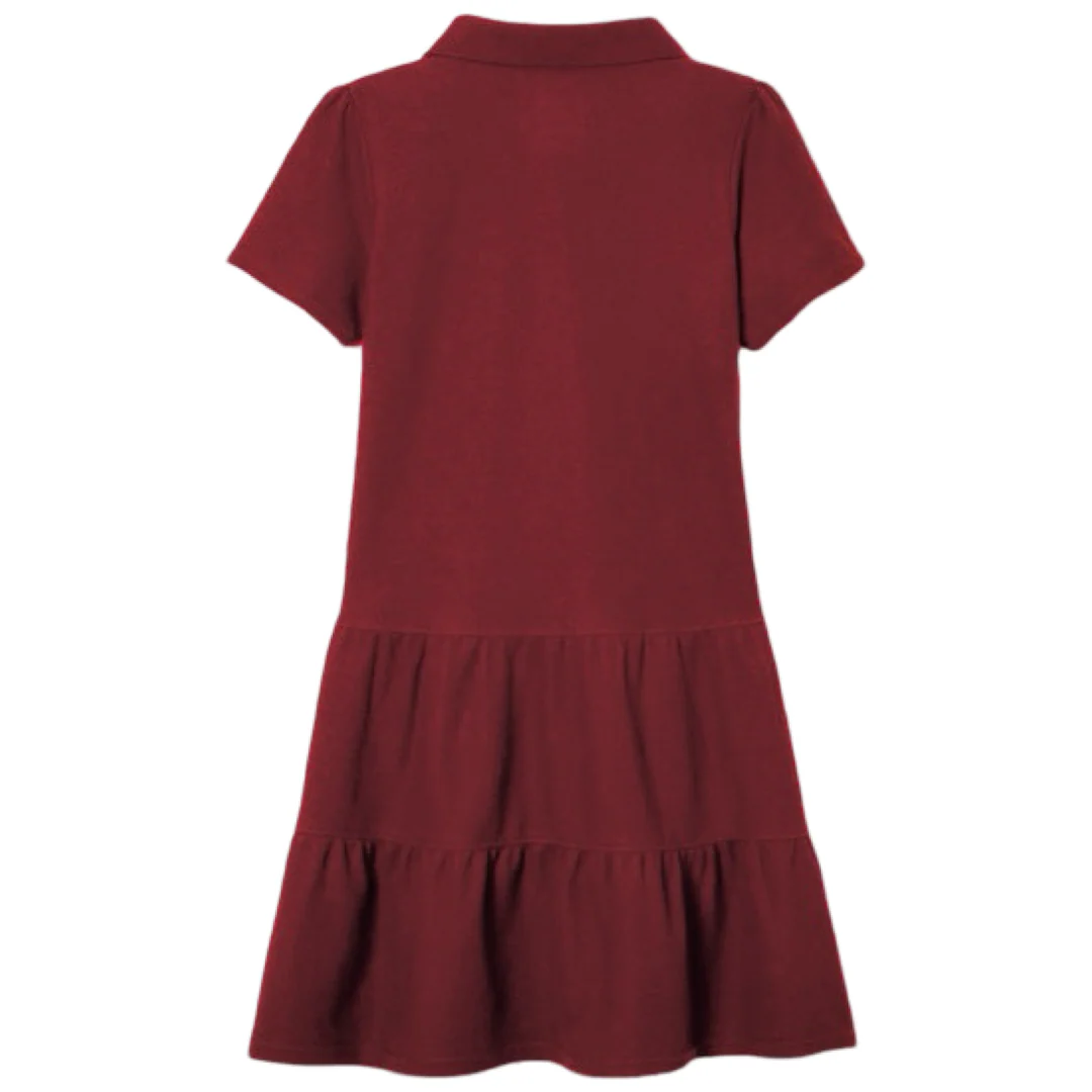 Short Sleeve Ruffle Piqué Polo Dress - Image 5
