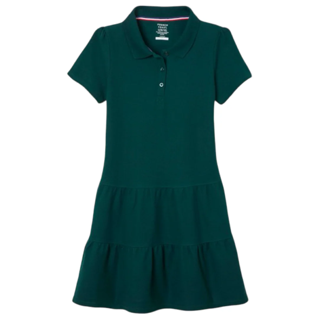 Short Sleeve Ruffle Piqué Polo Dress - Image 6