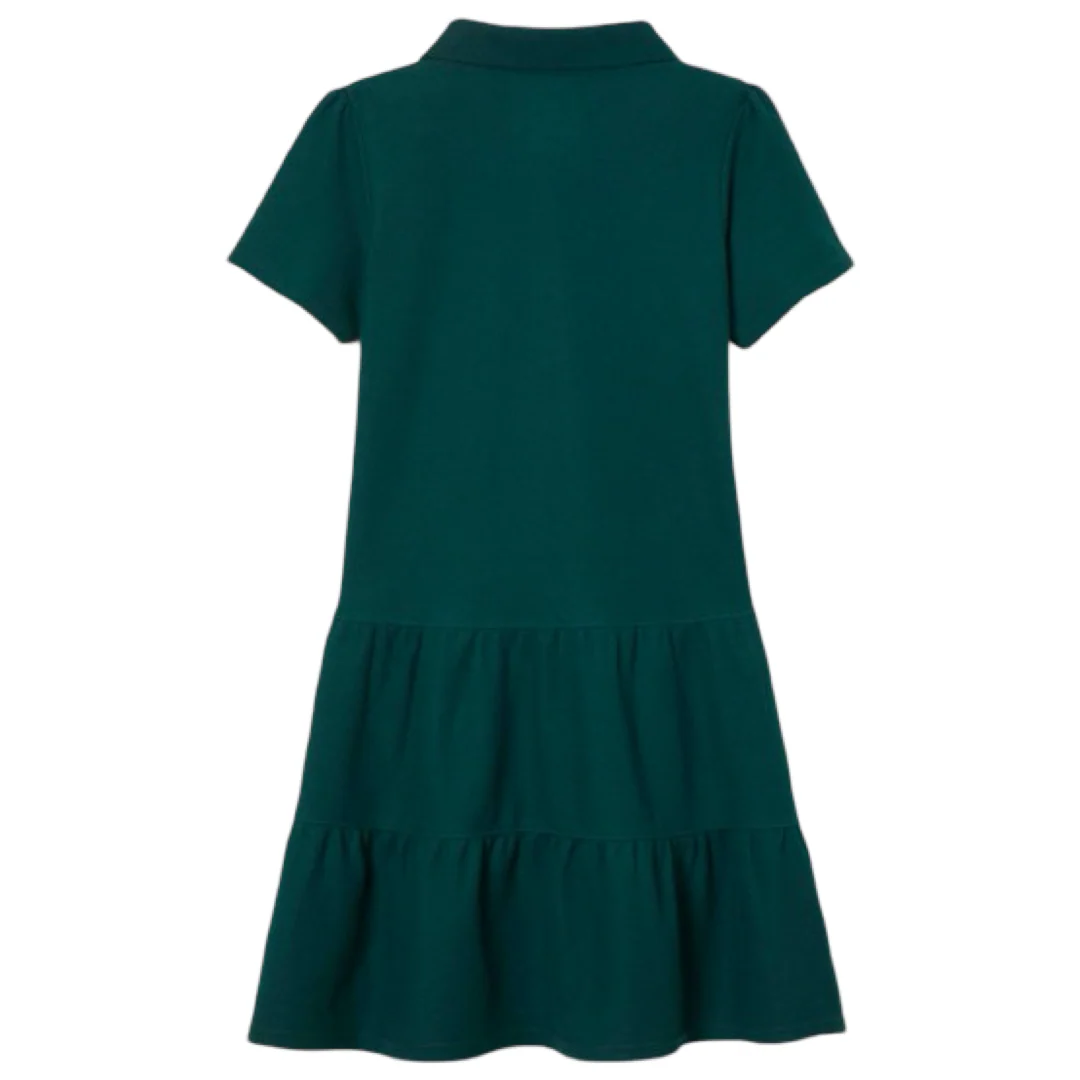 Short Sleeve Ruffle Piqué Polo Dress - Image 7