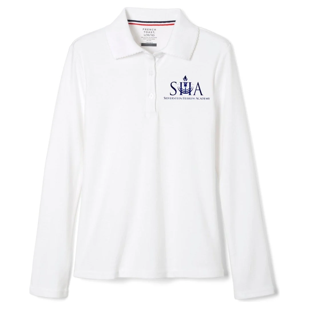 Silverstein Hebrew Academy -  Girls Plus Size Long Sleeve Picot Collar