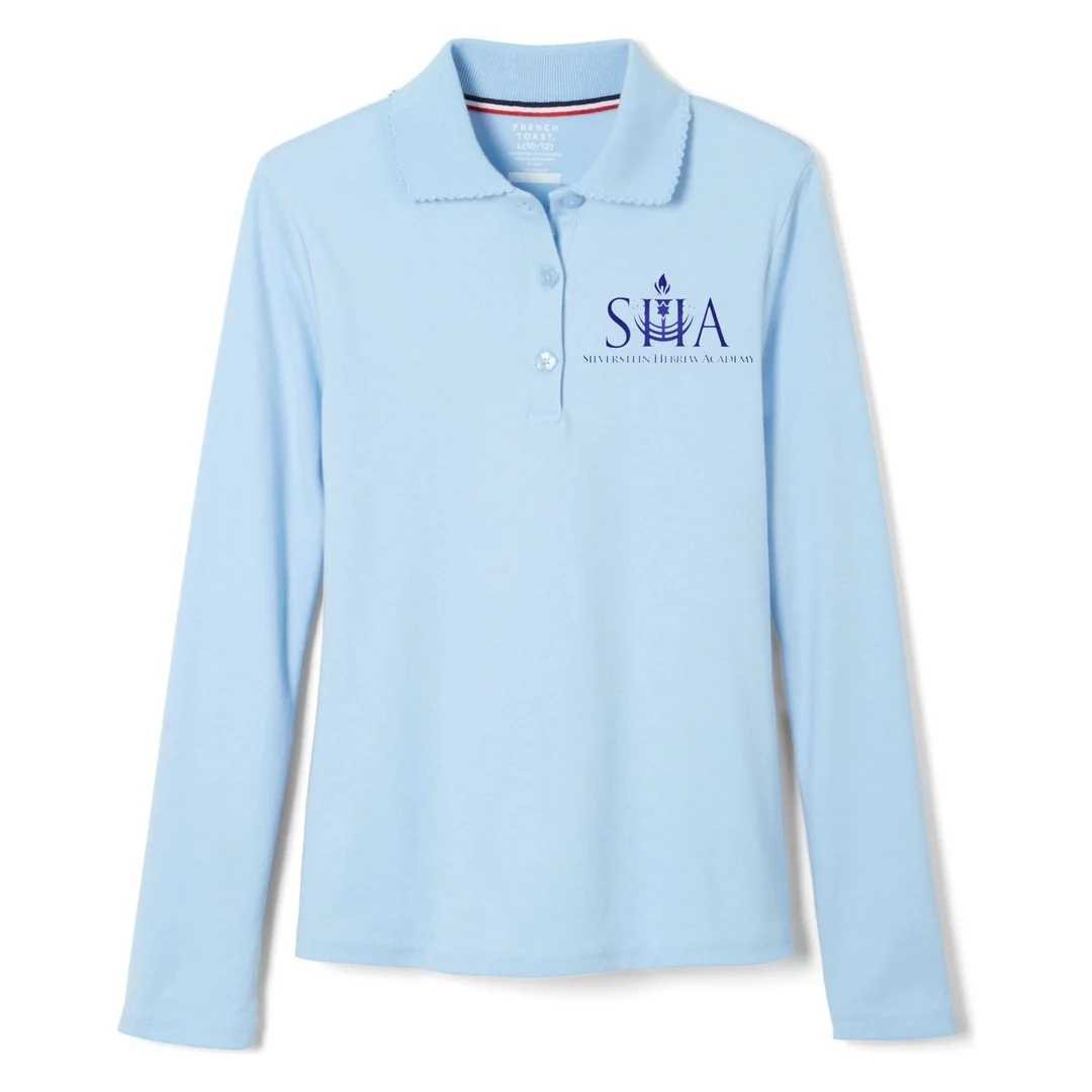 Silverstein Hebrew Academy -  Girls Plus Size Long Sleeve Picot Collar - Image 2