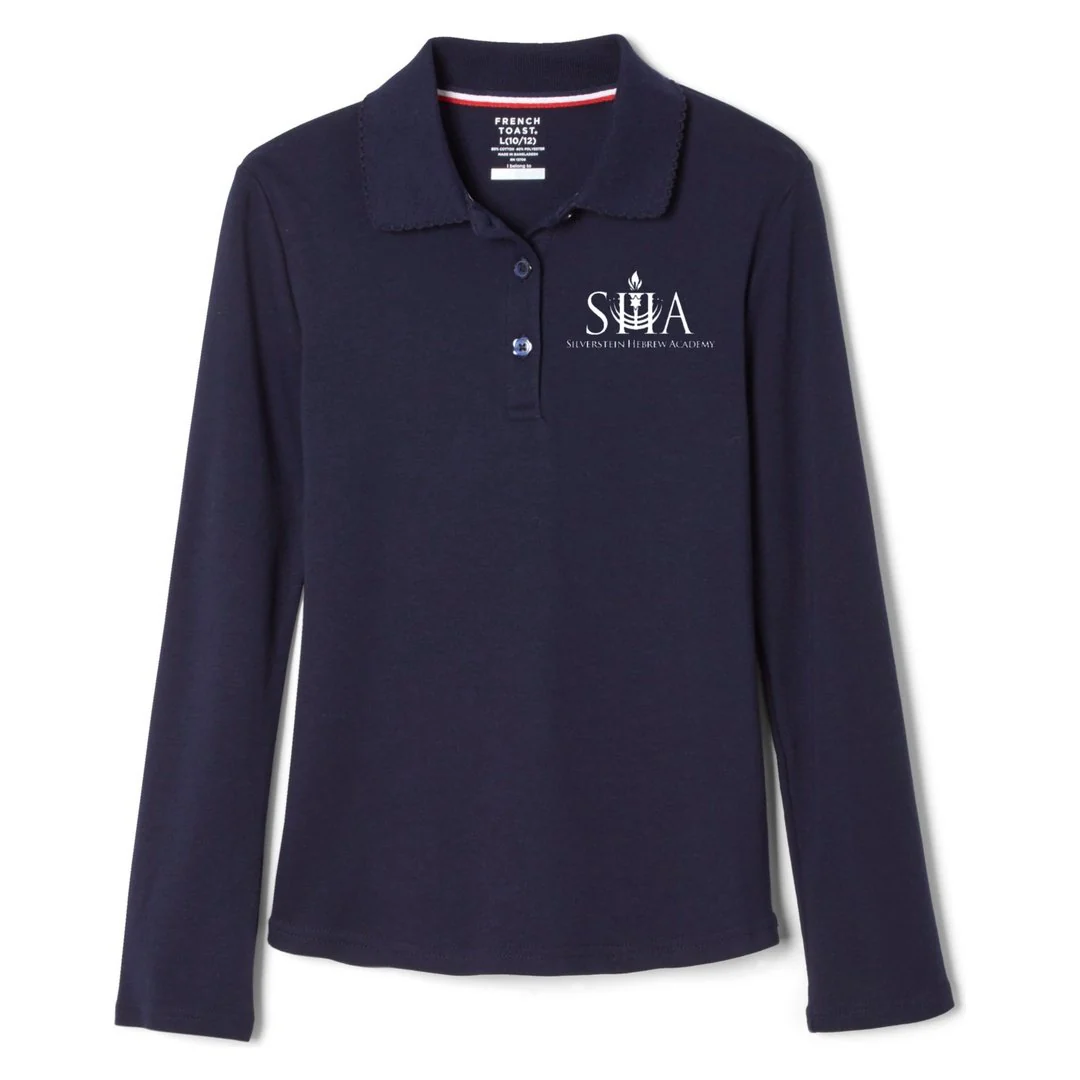 Silverstein Hebrew Academy -  Girls Plus Size Long Sleeve Picot Collar - Image 3