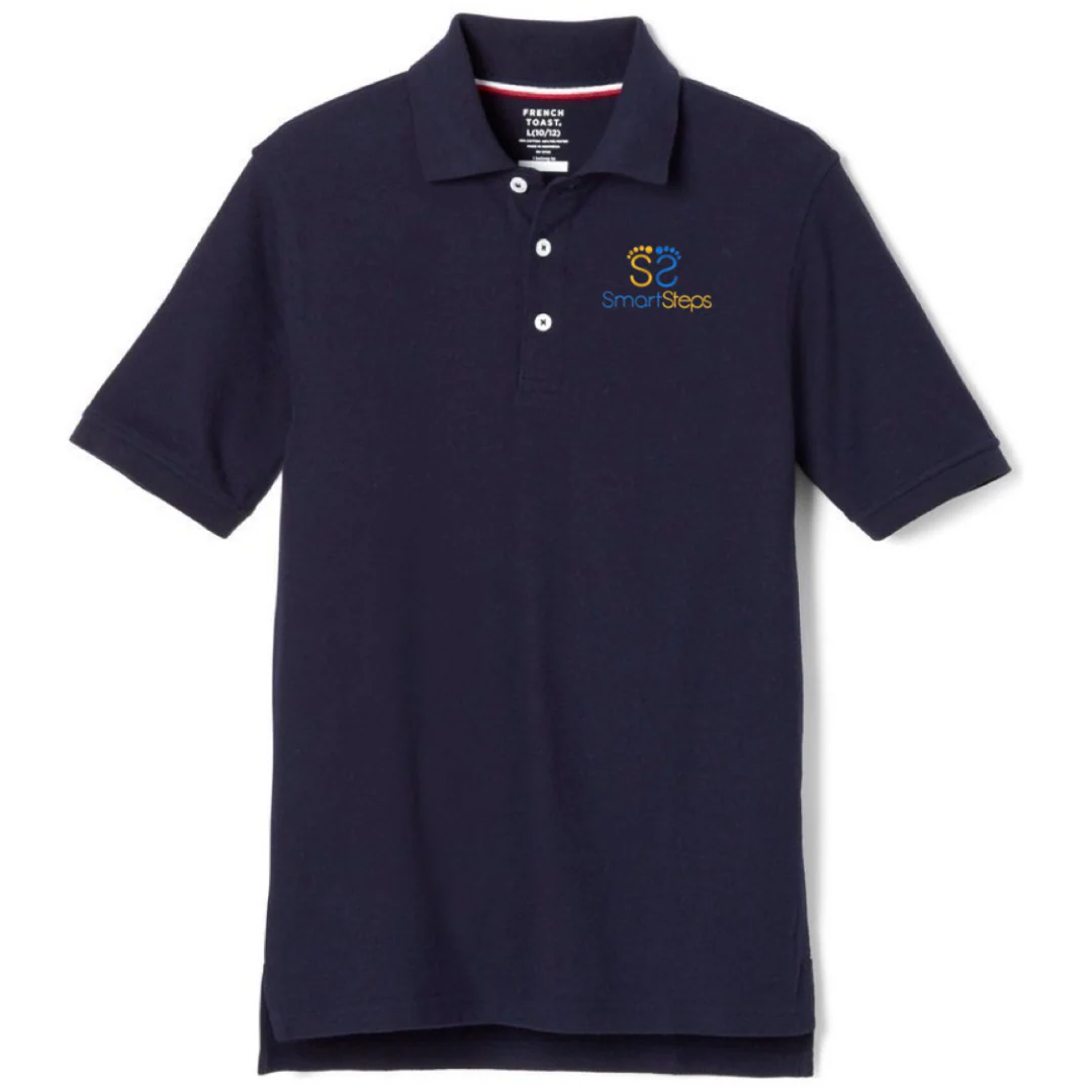 Smart Steps - Short Sleeve Navy Pique Polo - Kids