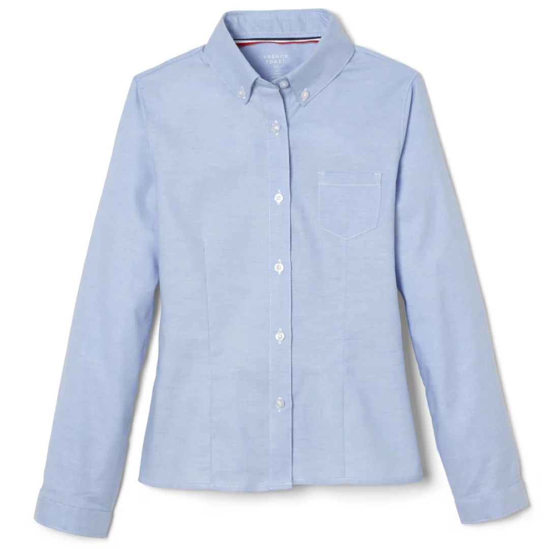 Soaring Eagles Christian Academy  - Girl's / Women's Long Sleeve Fitted Oxford Shirt - Gr 5 & 6