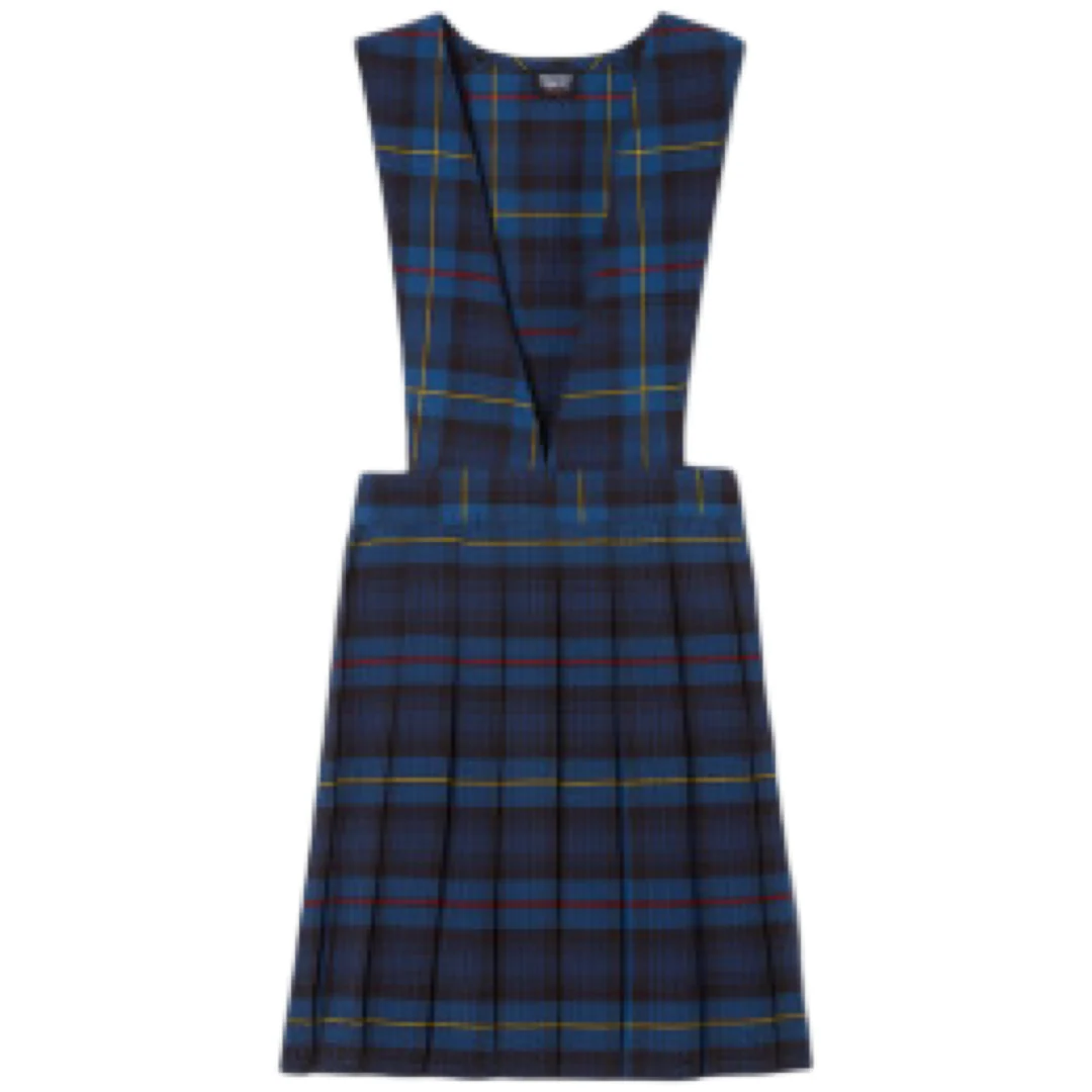 Plaid V-Neck Pleated Jumper - Image 3