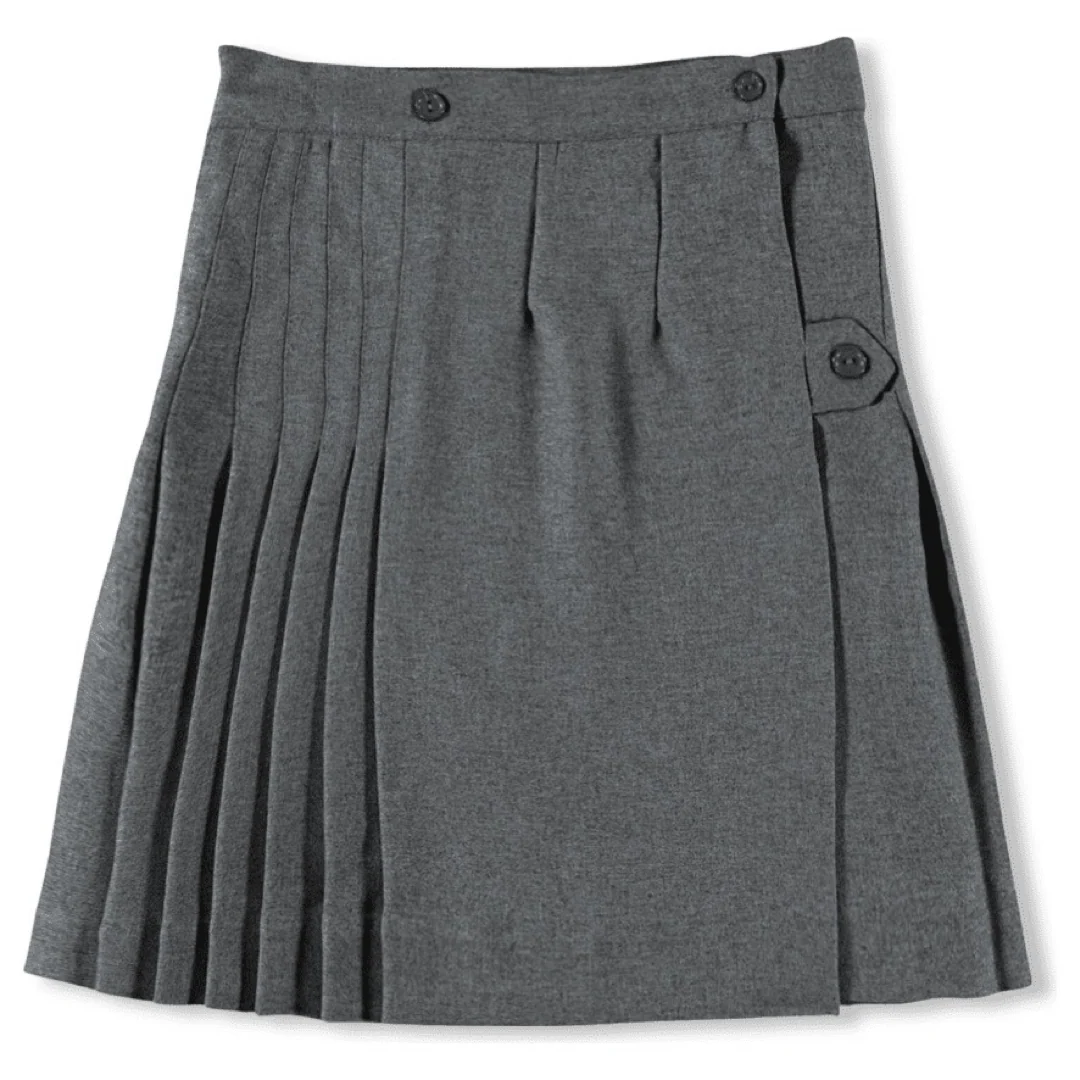 A+ Solid Polyester Kilt Junior's  - Medium Gray