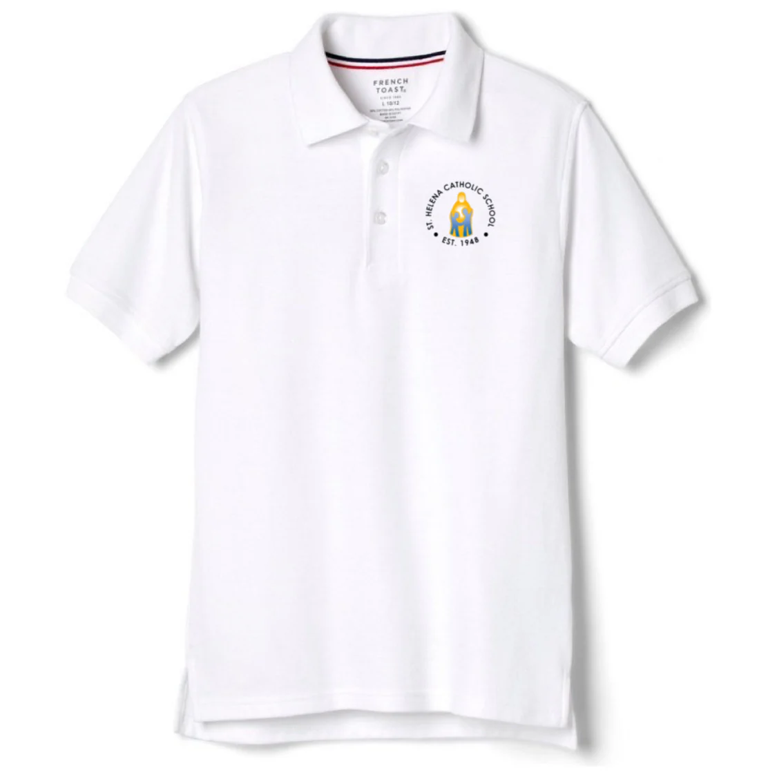 St. Helena Catholic School- Co-Ed Youth Short Sleeve Pique Polo - Image 3