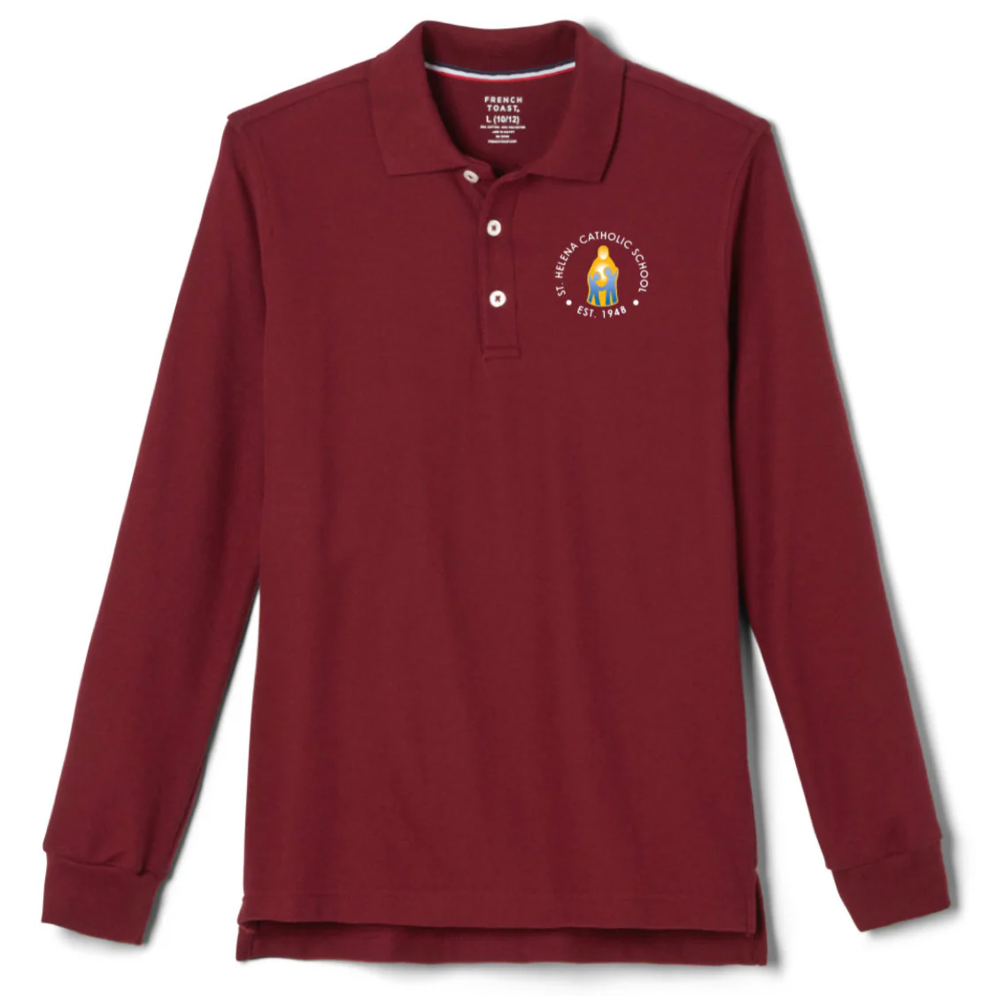 St. Helena Catholic School - Co-Ed Long Sleeve Pique Polo - Adults - Image 2
