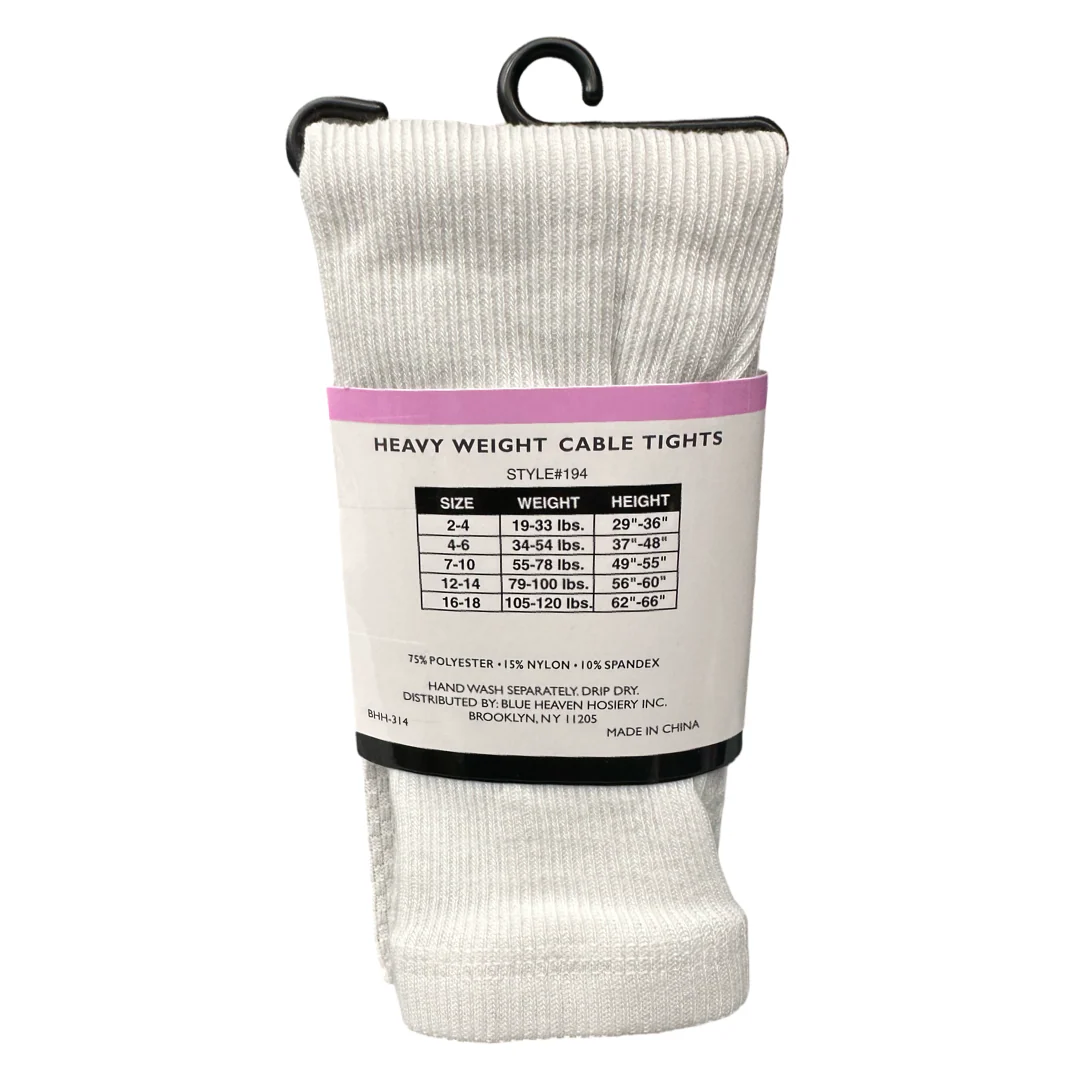 St. Helena Catholic School - Girls Heavy Weight Cable Tights W/ Spandex - Image 4