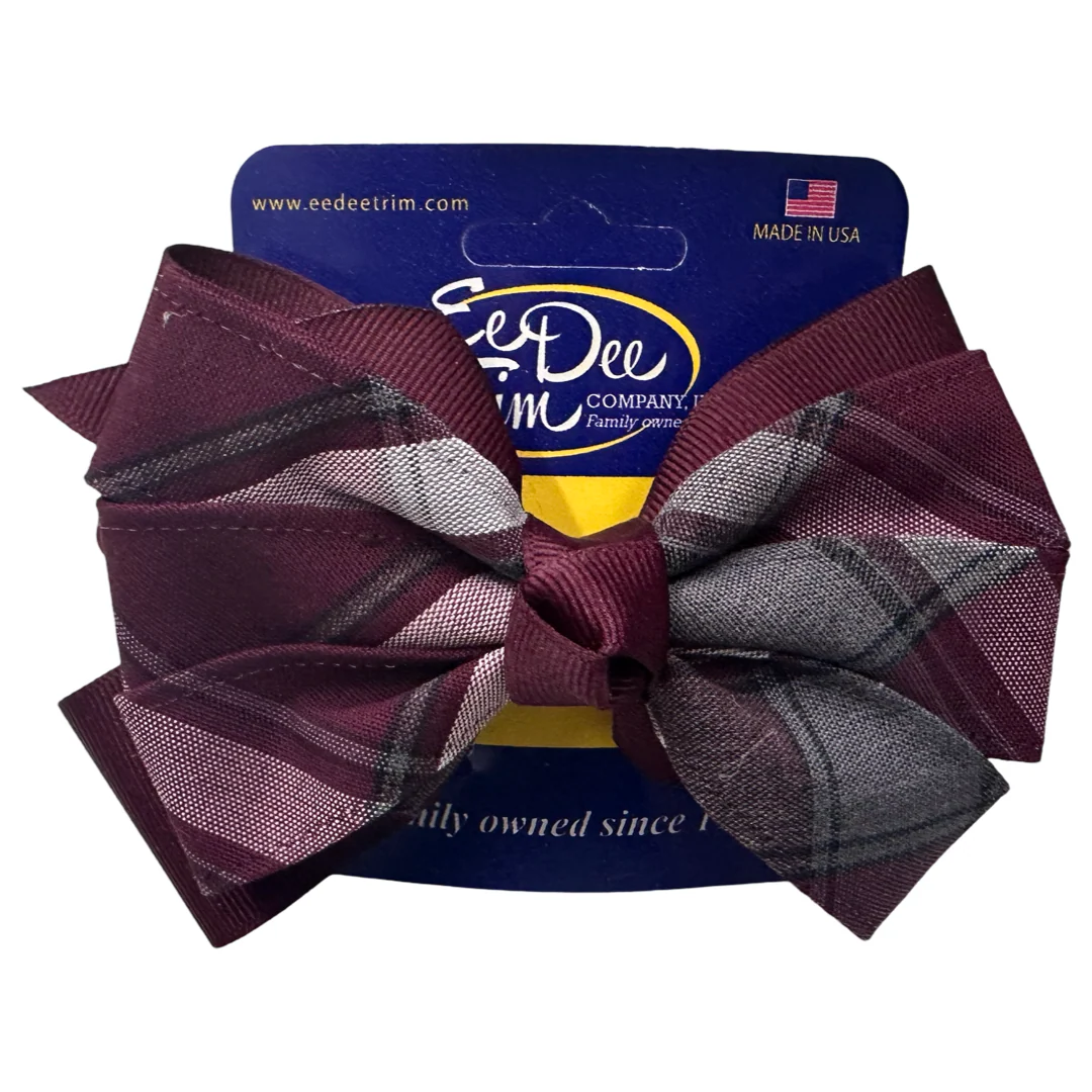 St. Helena Catholic School - Girl's Large Pinwheel Bow - Plaid P54 - Image 2