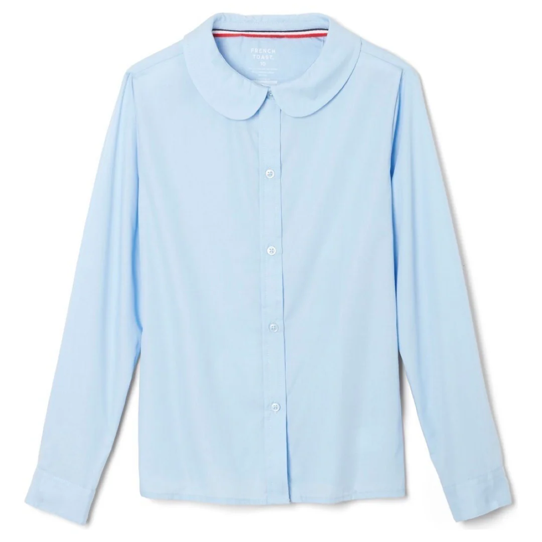 St. Mary's Catholic School - TX - Girl's Long Sleeve Peter Pan Blouse - No Logo