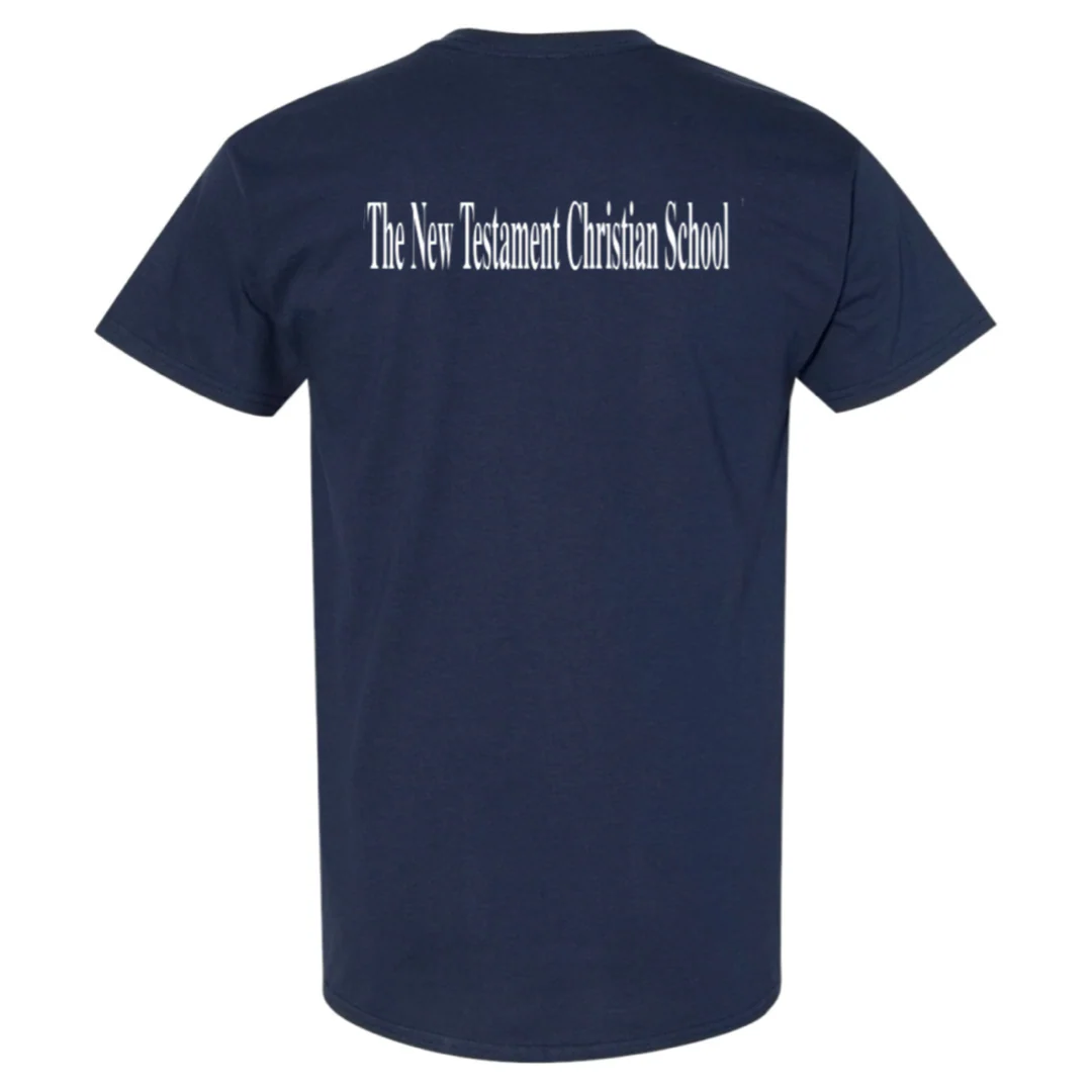 The New Testament Christian School - Adult Co-Ed Short Sleeve Gym T-Shirt - Image 2
