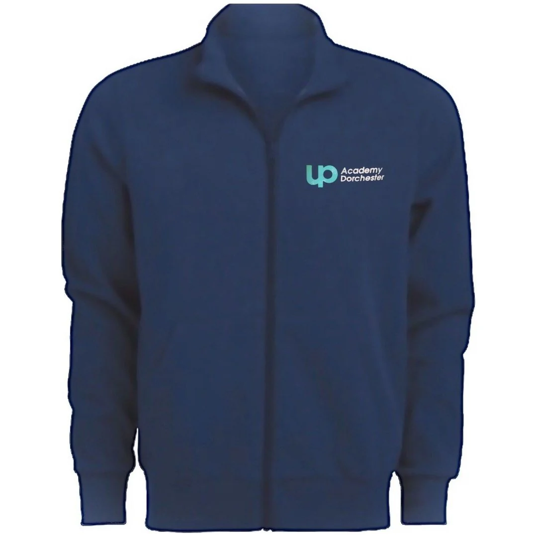 UP Academy Dorchester Full Zip Navy Mock Neck Sweatshirt - Kids
