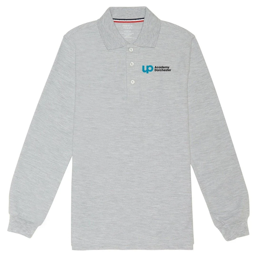 UP Academy Dorchester Grey Long Sleeve Polo - Husky Kids
