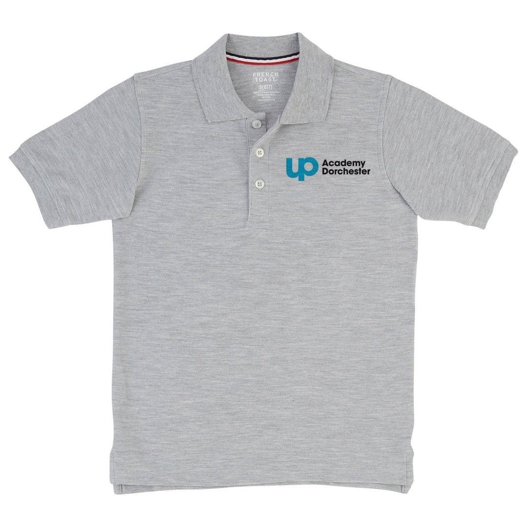 UP Academy Dorchester Grey Short Sleeve Polo - Adult