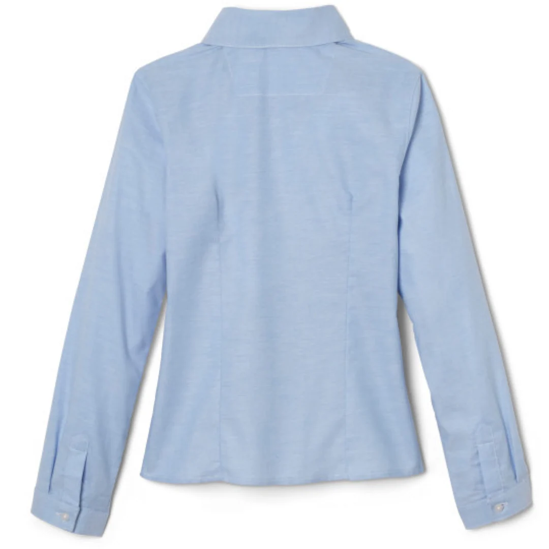 Girl's Plus Size Long Sleeve Fitted Oxford Shirt - Image 2