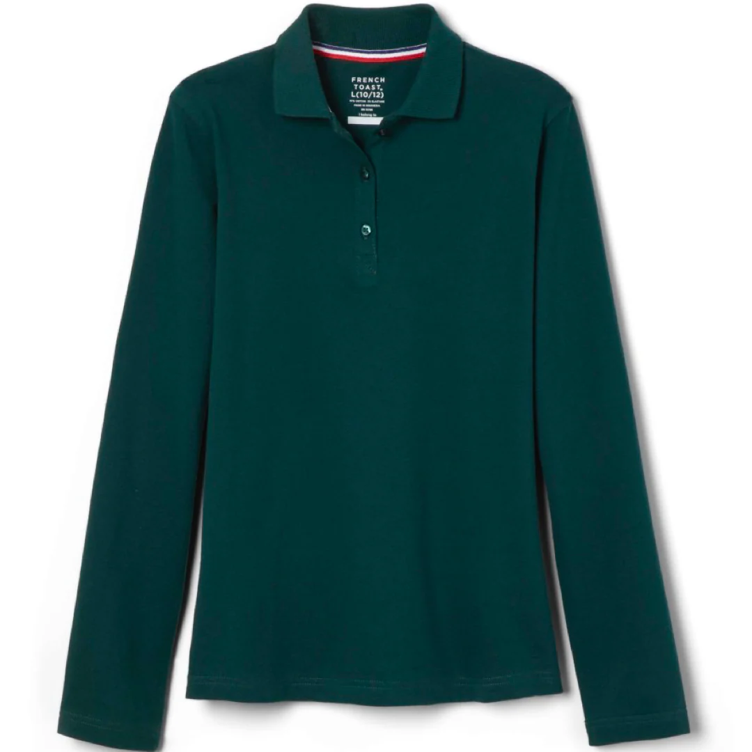 Women's Long Sleeve Stretch Piqué Polo - Image 6